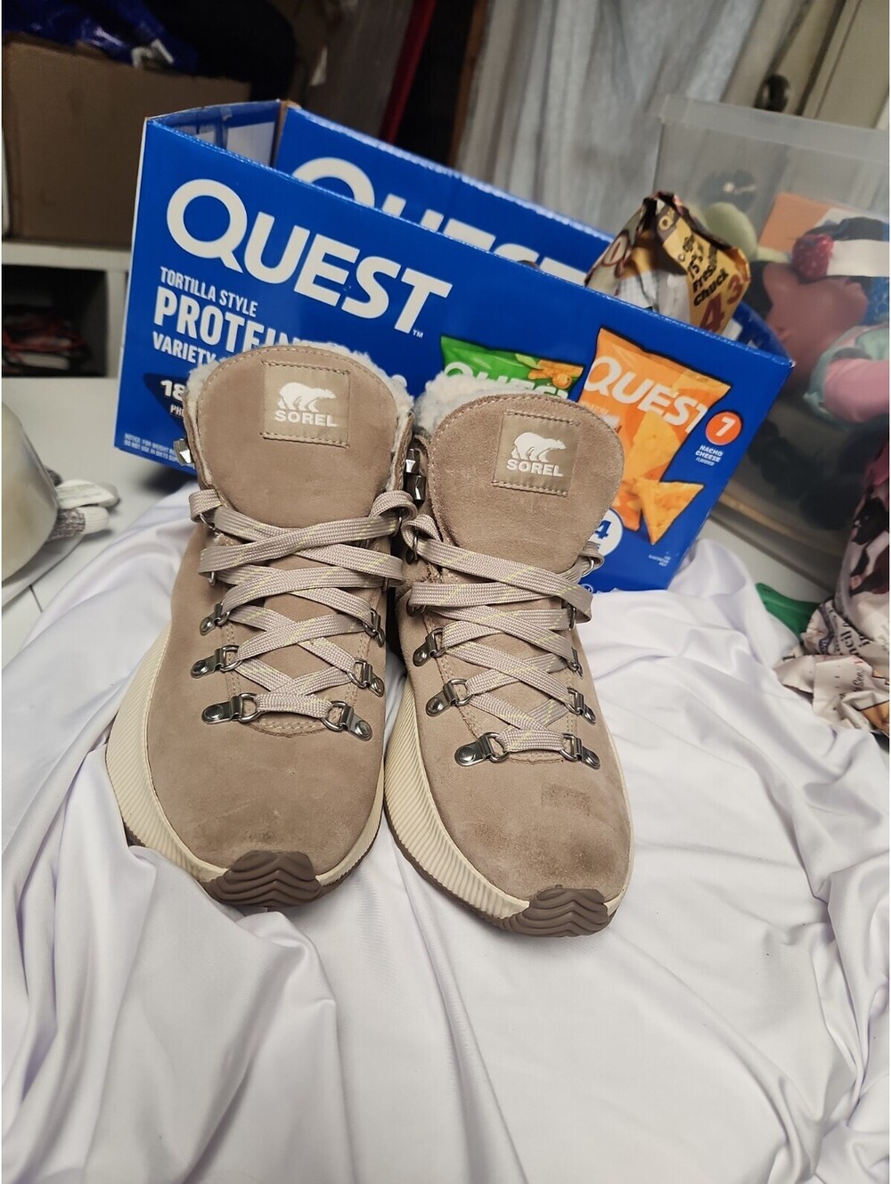 Sorel Out N About Conquest Boots,   Boots,color,Light Beige,Adult SZ 9!